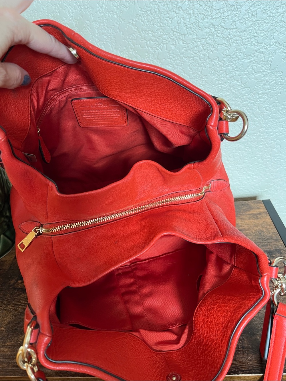 Coach Madison Phoebe Pebbled Leather Shoulder Bag - Picture 5 of 16